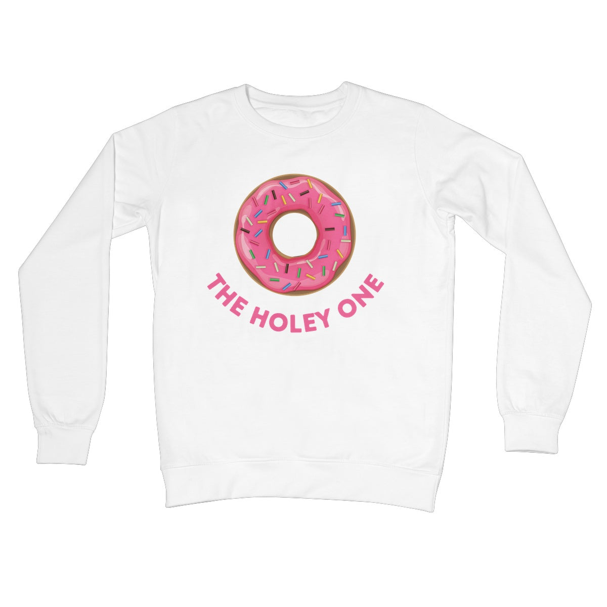the holey donut  jumper white