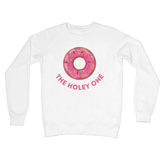the holey donut  jumper white