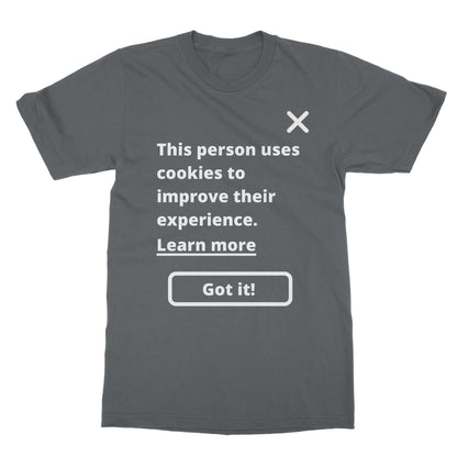 this person uses cookies t shirt grey