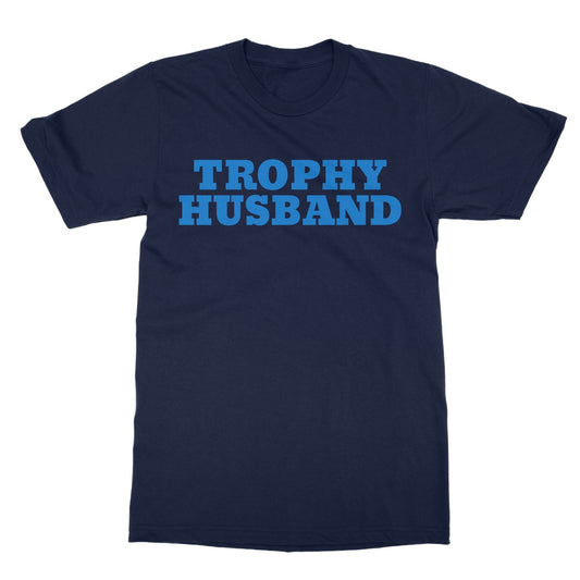 trophy husband t shirt navy
