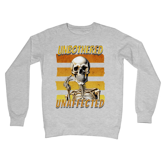 unbothered unaffected jumper grey
