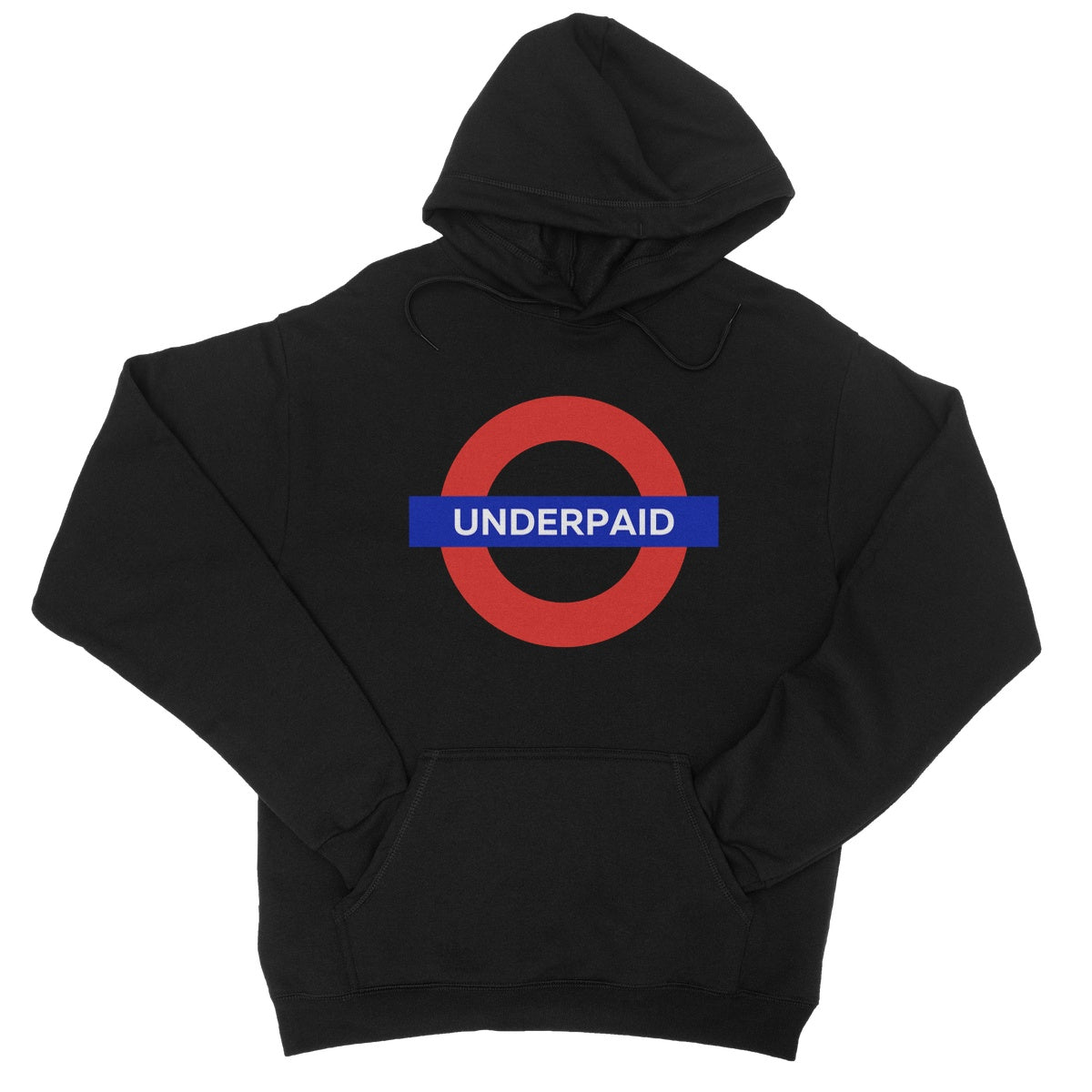 underpaid hoodie black