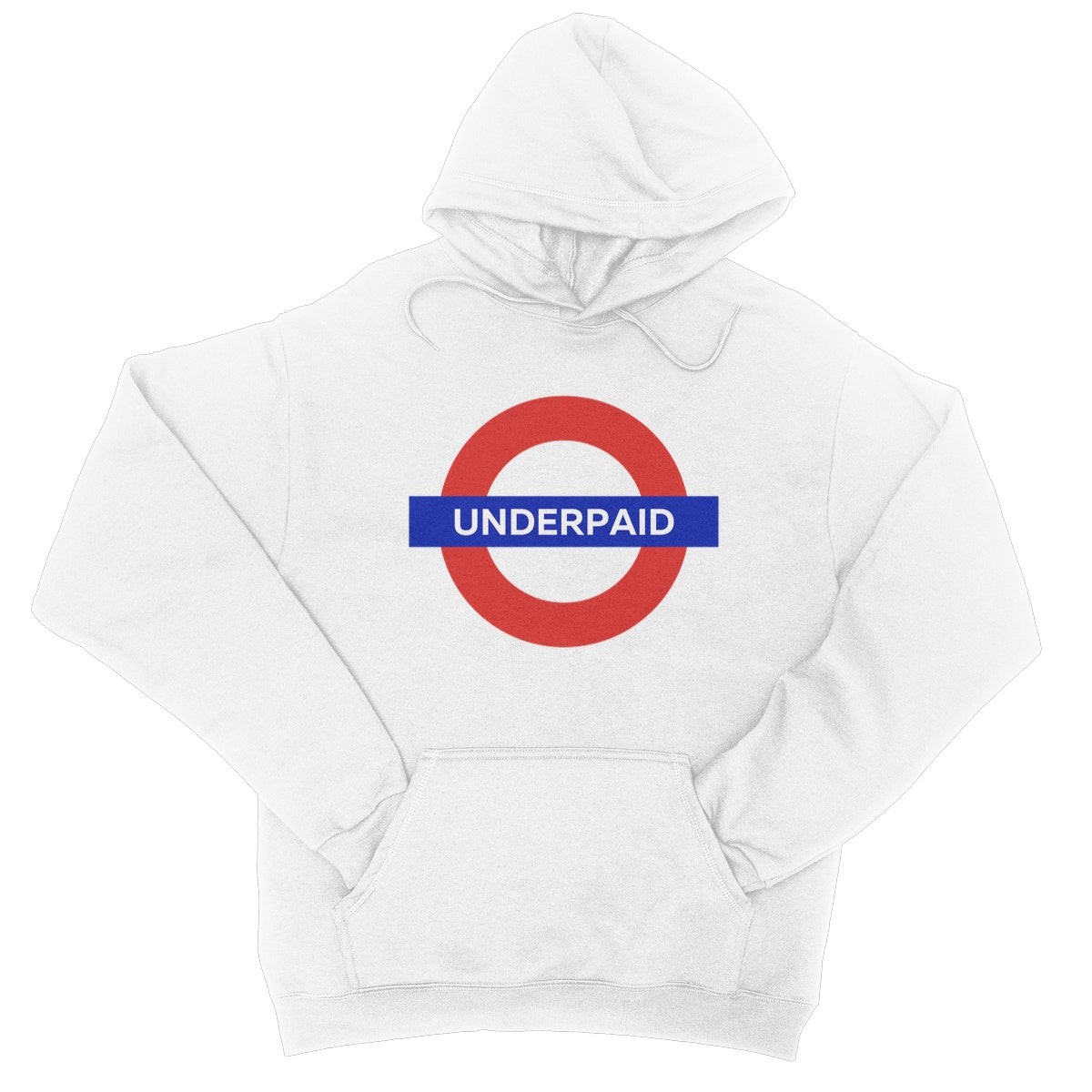 underpaid hoodie white