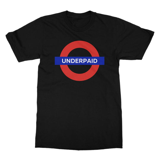 underpaid t shirt black
