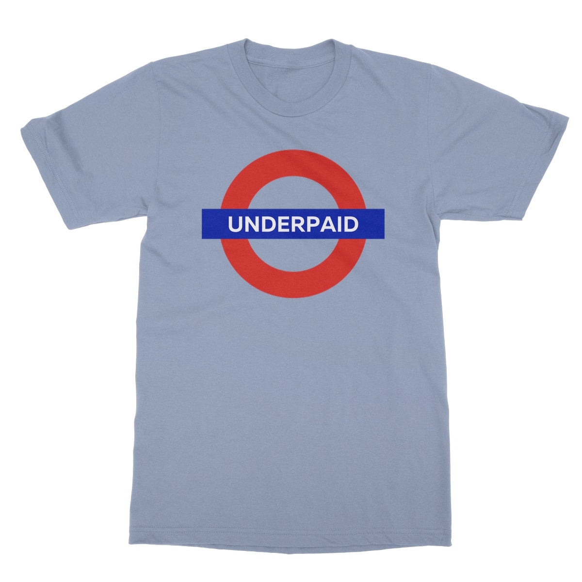underpaid t shirt blue