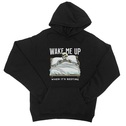 wake me up when its bedtime hoodie black