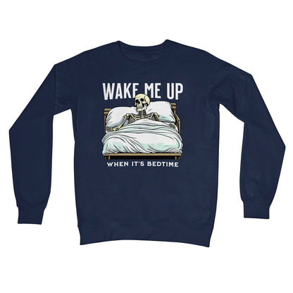 Wake Me Up When It's Bedtime Jumper - Oxford Navy - Funny Jumper