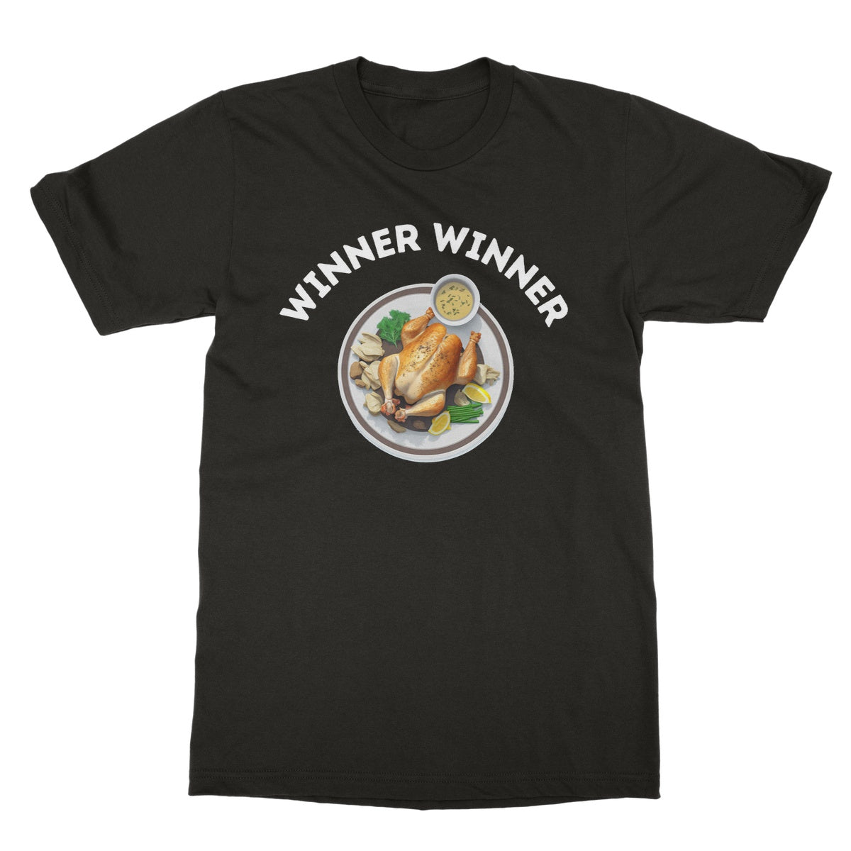 winner winner chicken dinner t shirt dark brown