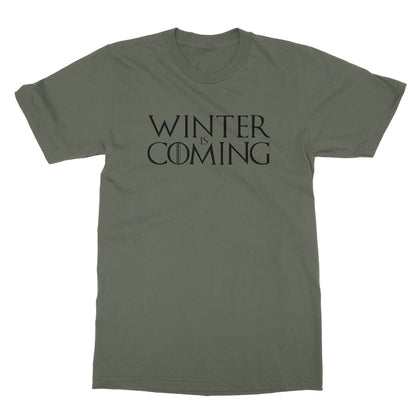 Winter Is Coming T-Shirt - Military Green - Funny T-Shirt